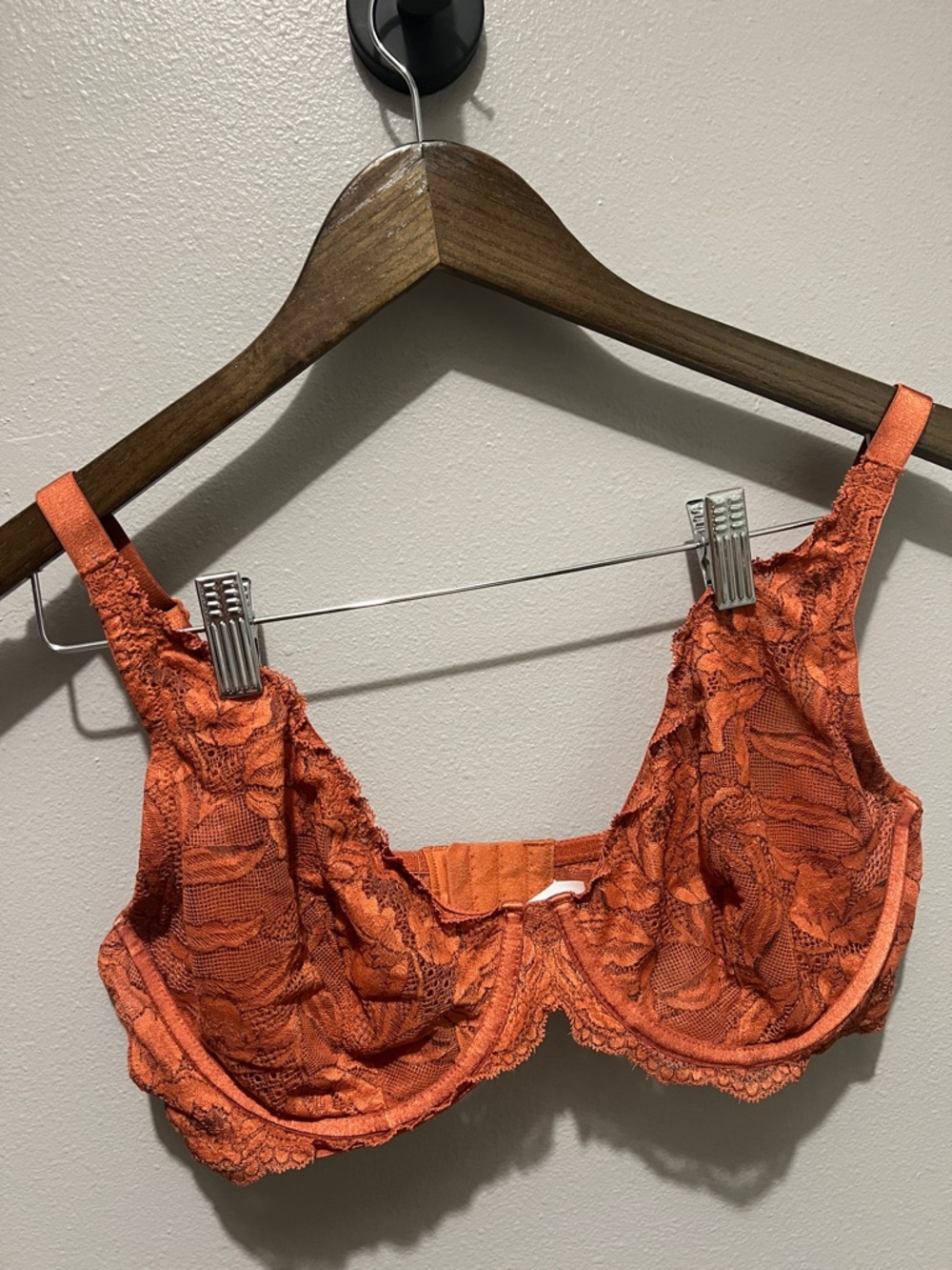Auden Orange Lace Unlined Underwire Bra - 38D 🍊 🍊